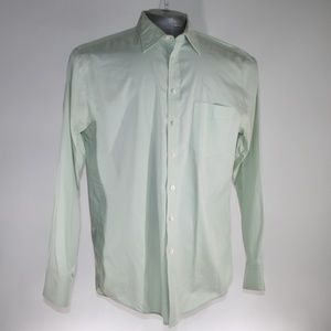 Mens Merona Long Sleeve Button Dress Shirt Large